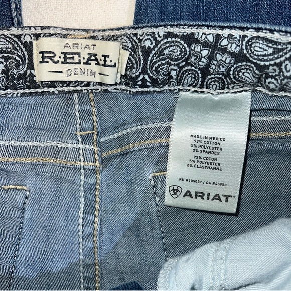 Ariat Girls R.E.A.L. Boot Cut Jeans Size 12 Western Rodeo Cowgirl Ranch - Picture 6 of 12